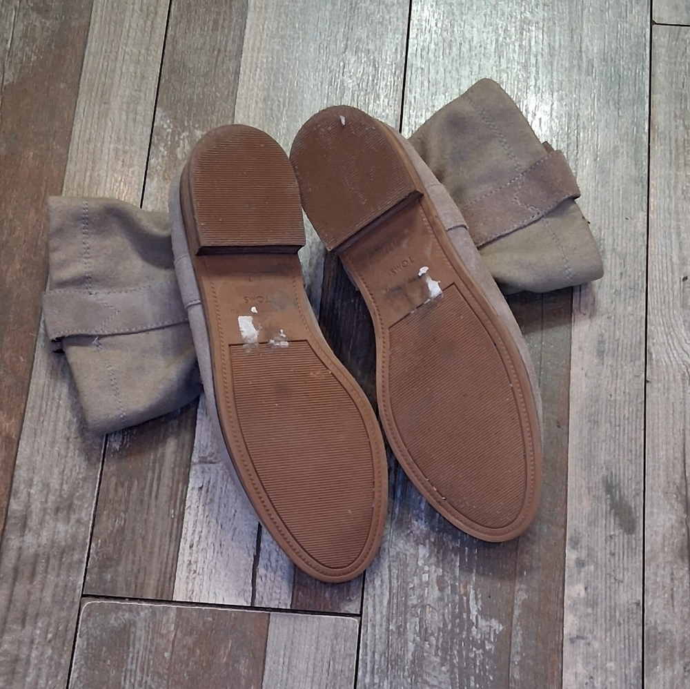 Toms Women's Taupe Suede Light Academia Boots Size 7.5 - Picture 6 of 10